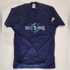 Vintage Pro Player Seattle Mariners T-Shirt Mens Size Large Embroidered USA Made